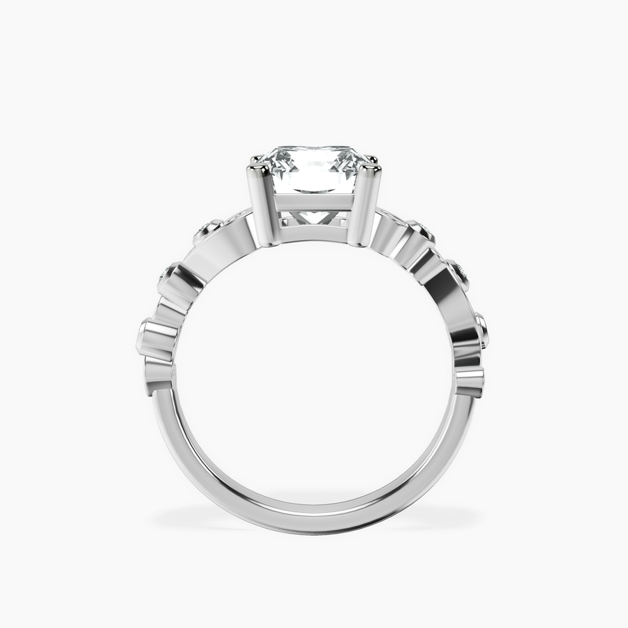 14kt White Gold Catrina Cutwork Lab Diamond Ring side right image one