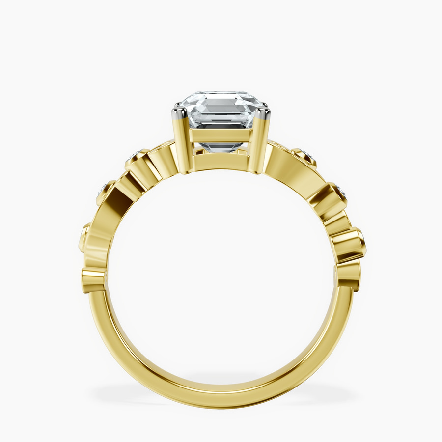 18kt Yellow Gold Catrina Cutwork Lab Diamond Ring side right image one