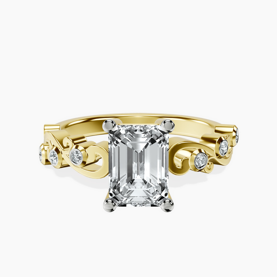 18kt Yellow Gold Catrina Cutwork Lab Diamond Ring front image