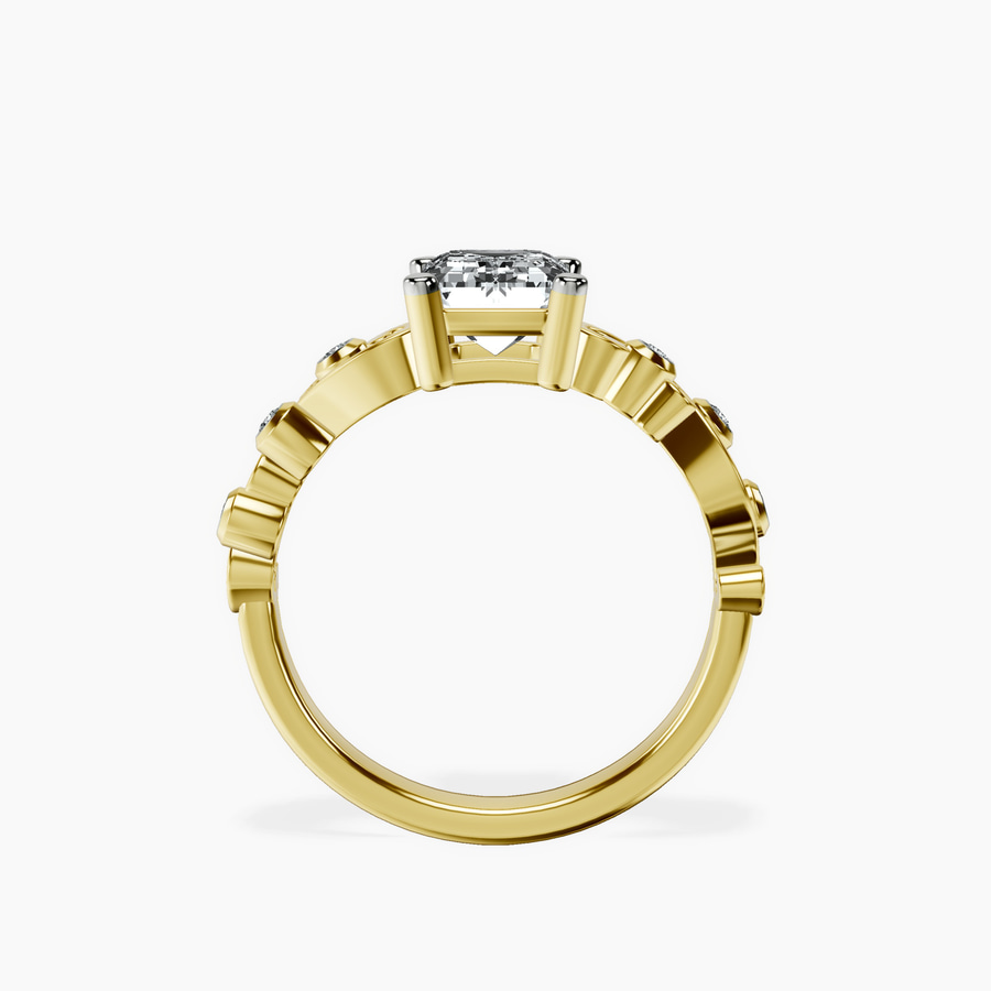 18kt Yellow Gold Catrina Cutwork Lab Diamond Ring side right image one