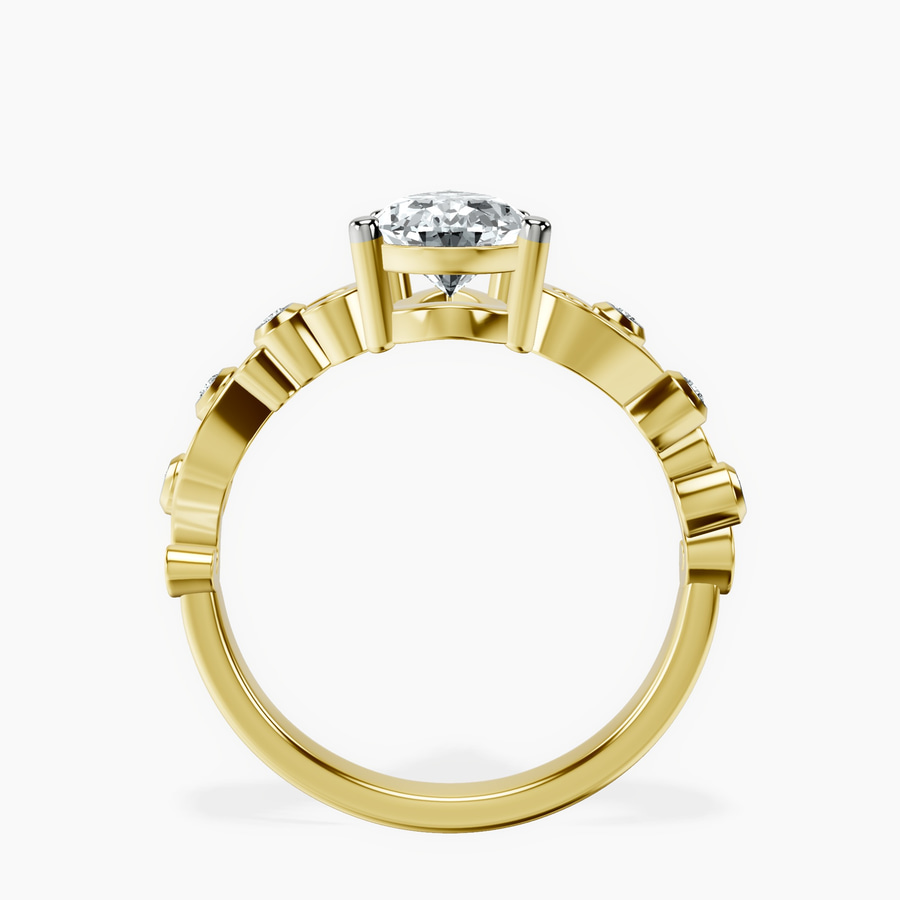 10kt Yellow Gold Catrina Cutwork Lab Diamond Ring side right image one