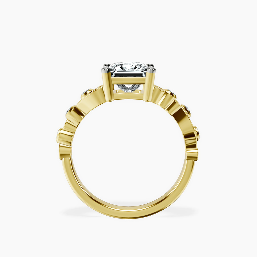18kt Yellow Gold Catrina Cutwork Lab Diamond Ring side right image one