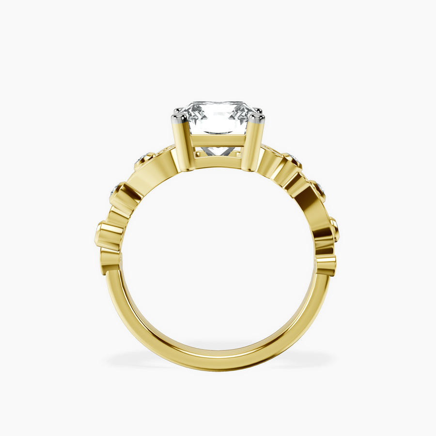 18kt Yellow Gold Catrina Cutwork Lab Diamond Ring side right image one
