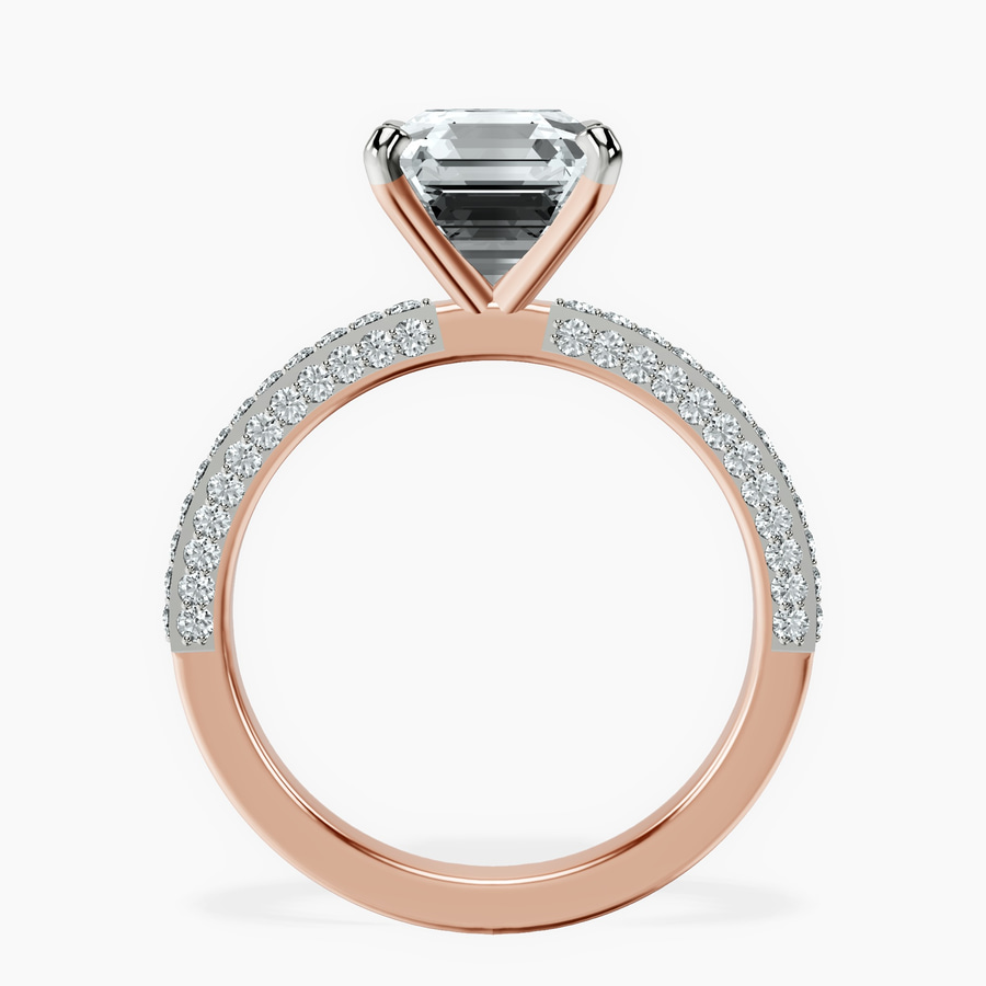 18ct Rose Gold Grace Micro pavé Eternity Lab Diamond Ring side right image one