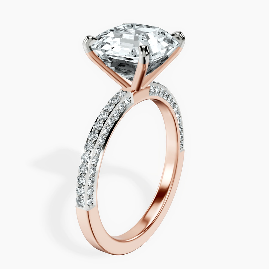18kt Rose Gold Grace Micro pavé Eternity Lab Diamond Ring standing product image one