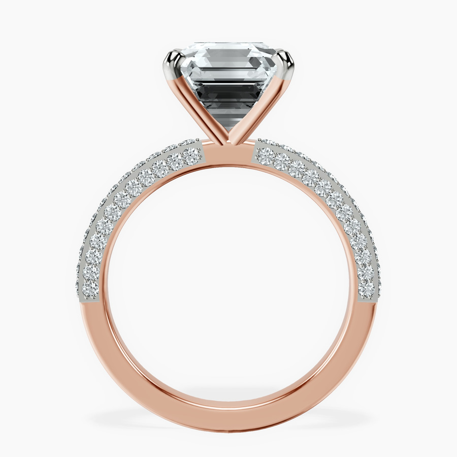 18kt Rose Gold Grace Micro pavé Eternity Lab Diamond Ring side right image one