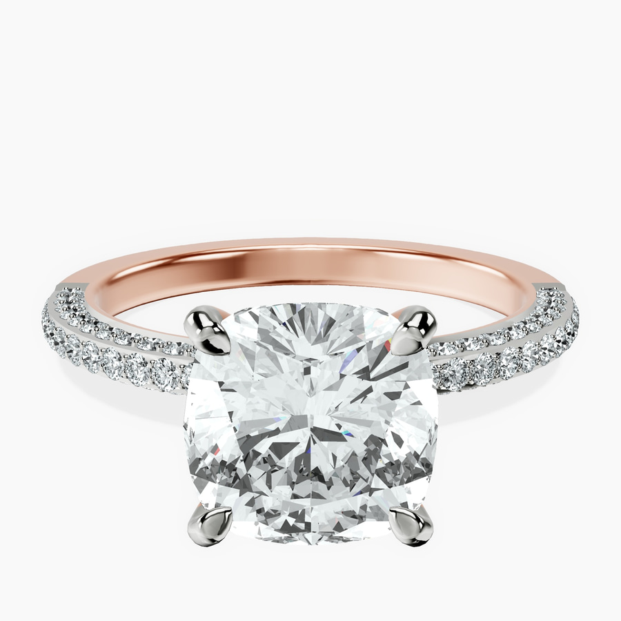 18kt Rose Gold Grace Micro pavé Eternity Lab Diamond Ring front image