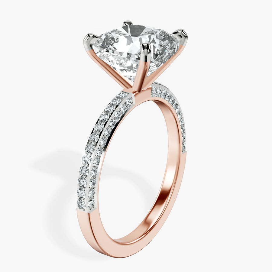 18kt Rose Gold Grace Micro pavé Eternity Lab Diamond Ring standing product image one