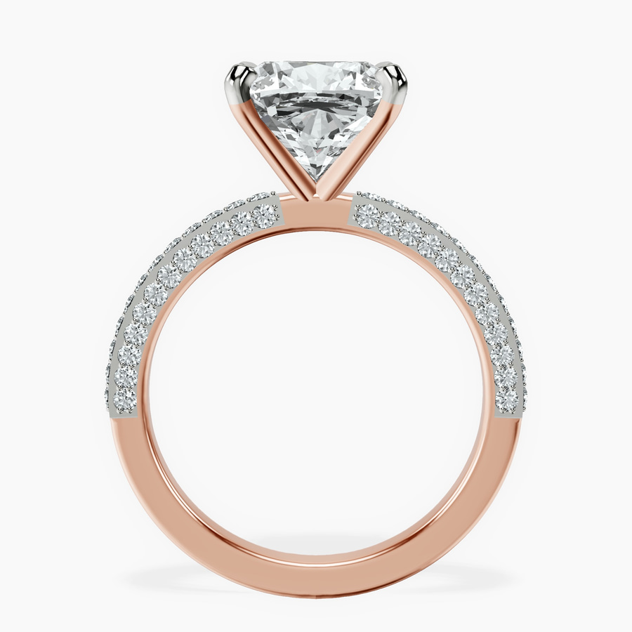 18kt Rose Gold Grace Micro pavé Eternity Lab Diamond Ring side right image one