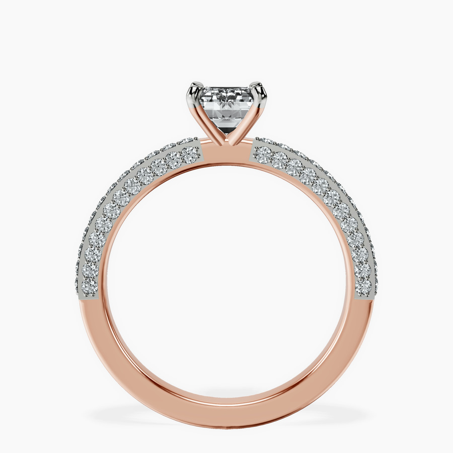 14kt Rose Gold Grace Micro pavé Eternity Lab Diamond Ring side right image one