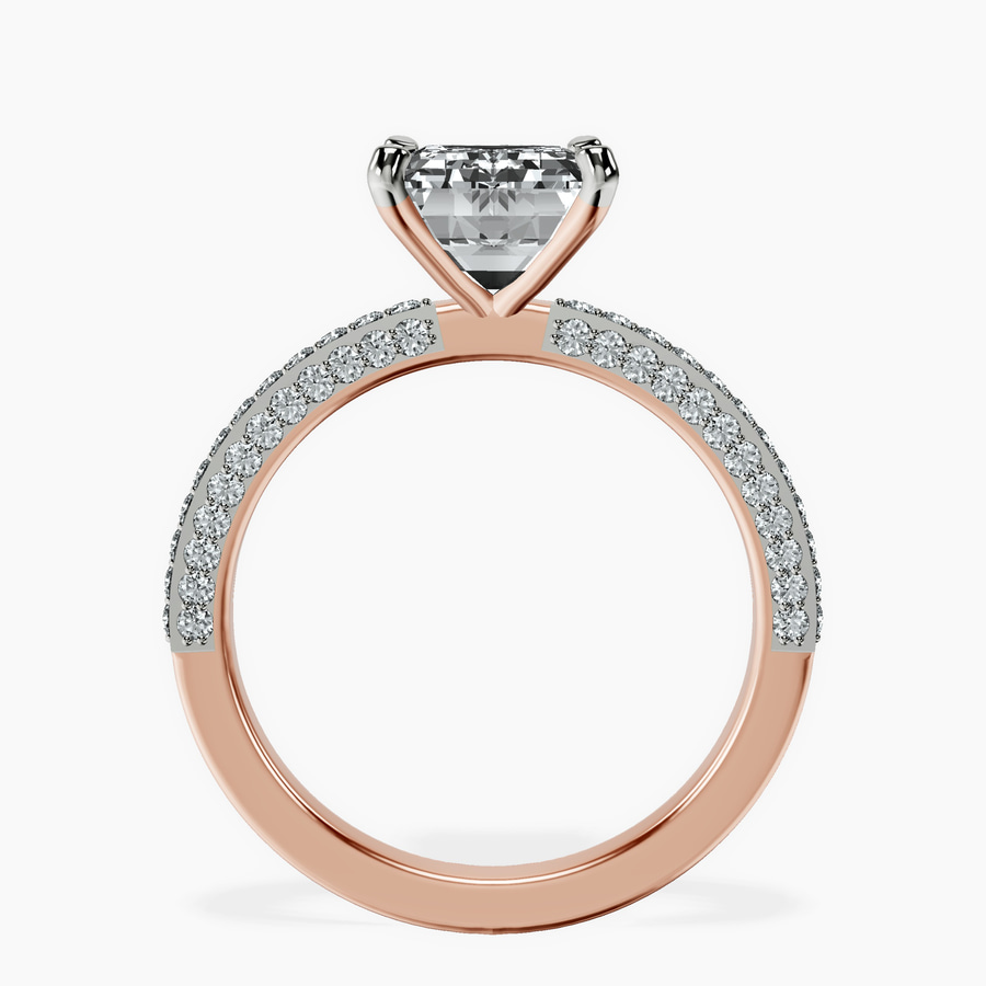 18kt Rose Gold Grace Micro pavé Eternity Lab Diamond Ring side right image one