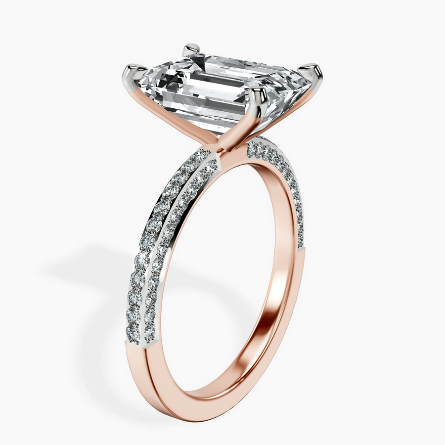 14kt Rose Gold Grace Micro pavé Eternity Lab Diamond Ring standing product image one