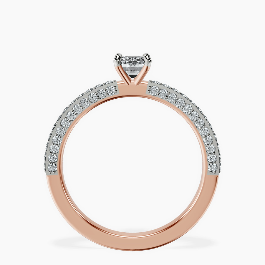 10ct Rose Gold Grace Micro pavé Eternity Lab Diamond Ring side right image one