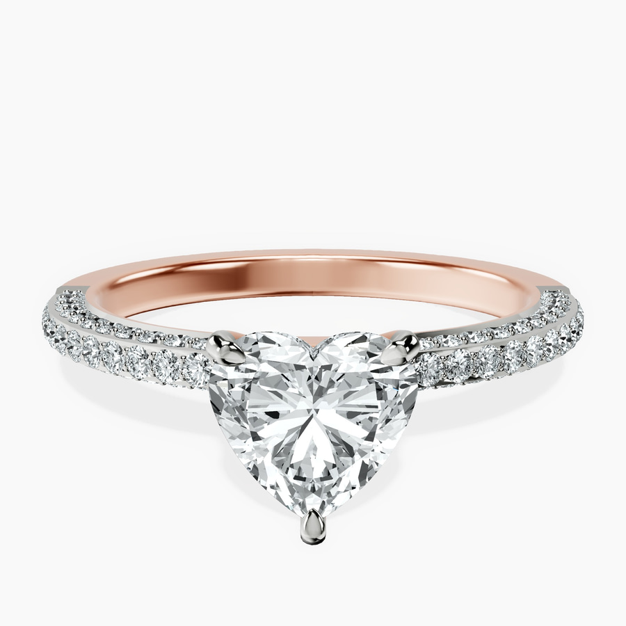 14kt Rose Gold Grace Micro pavé Eternity Lab Diamond Ring front image