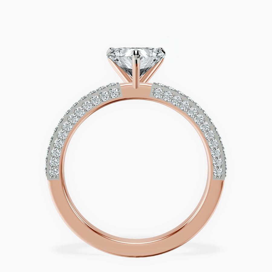 14kt Rose Gold Grace Micro pavé Eternity Lab Diamond Ring side right image one