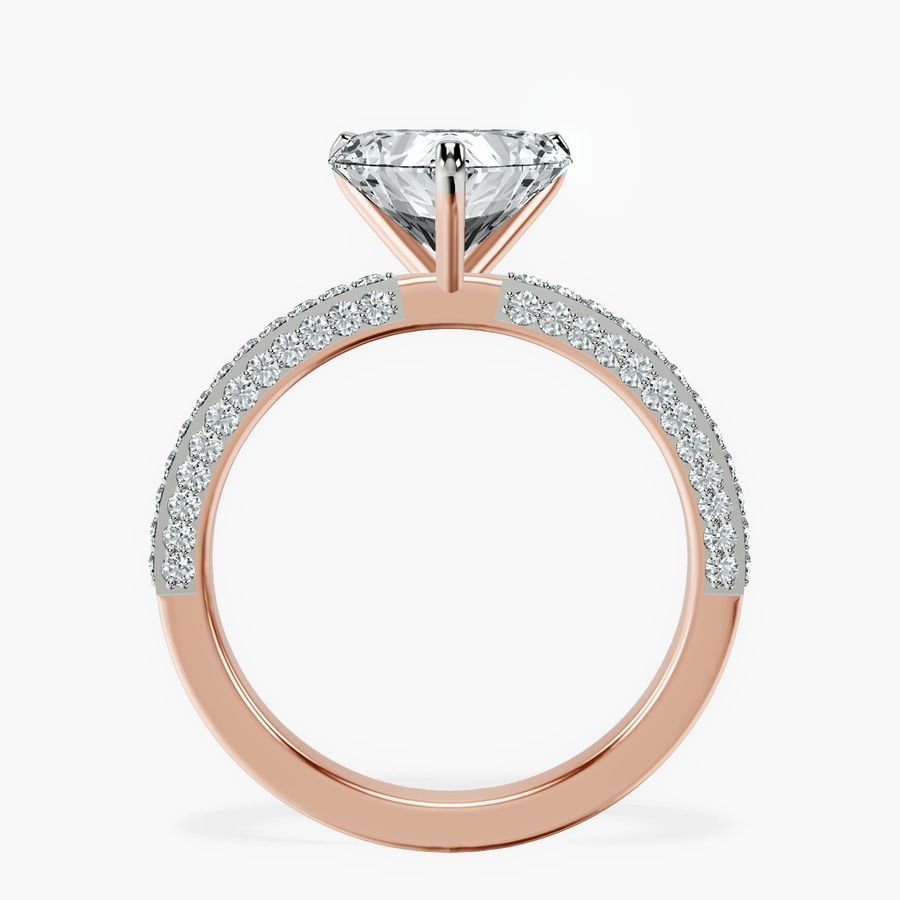 14kt Rose Gold Grace Micro pavé Eternity Lab Diamond Ring side right image one