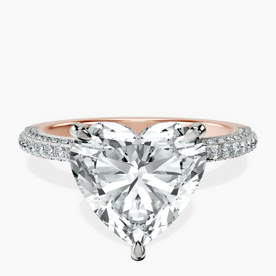18kt Rose Gold Grace Micro pavé Eternity Lab Diamond Ring front image