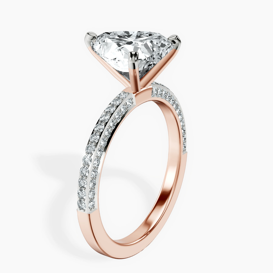 14kt Rose Gold Grace Micro pavé Eternity Lab Diamond Ring standing product image one