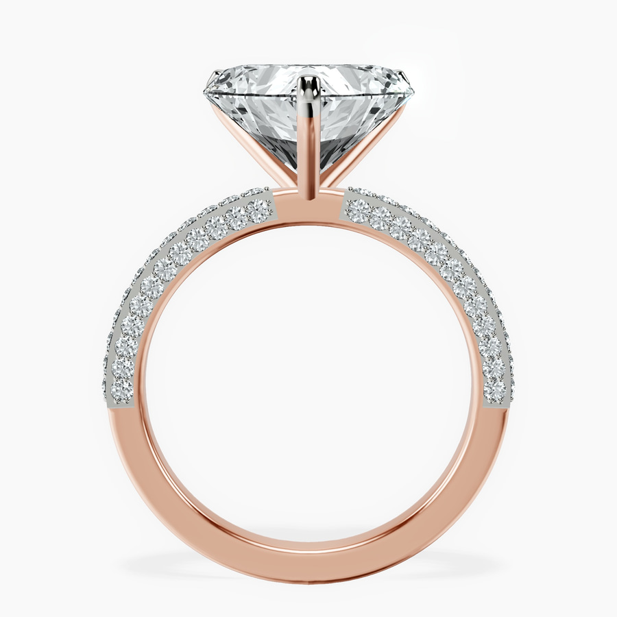 18kt Rose Gold Grace Micro pavé Eternity Lab Diamond Ring side right image one