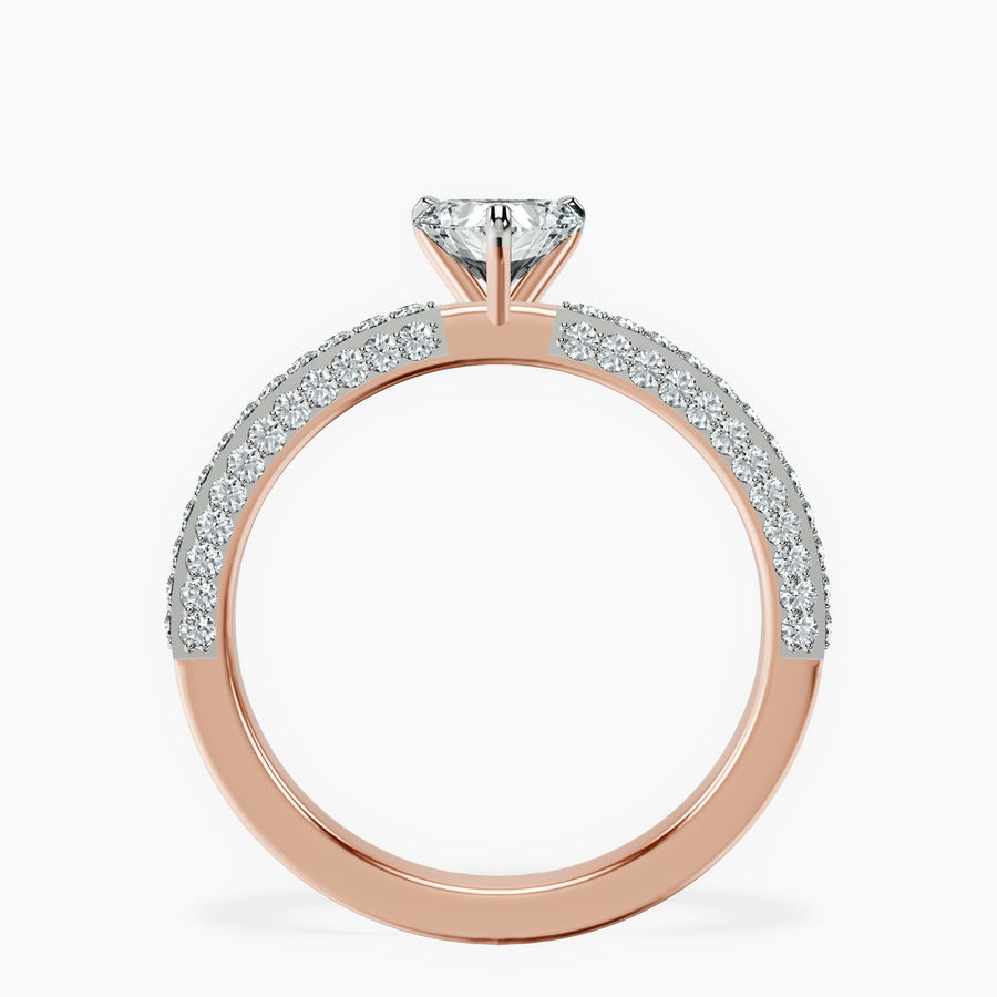 14kt Rose Gold Grace Micro pavé Eternity Lab Diamond Ring side right image one