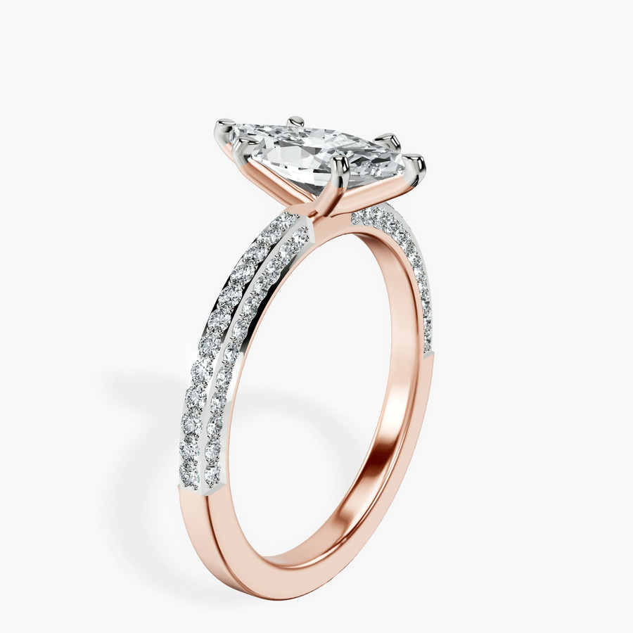 18kt Rose Gold Grace Micro pavé Eternity Lab Diamond Ring standing product image one