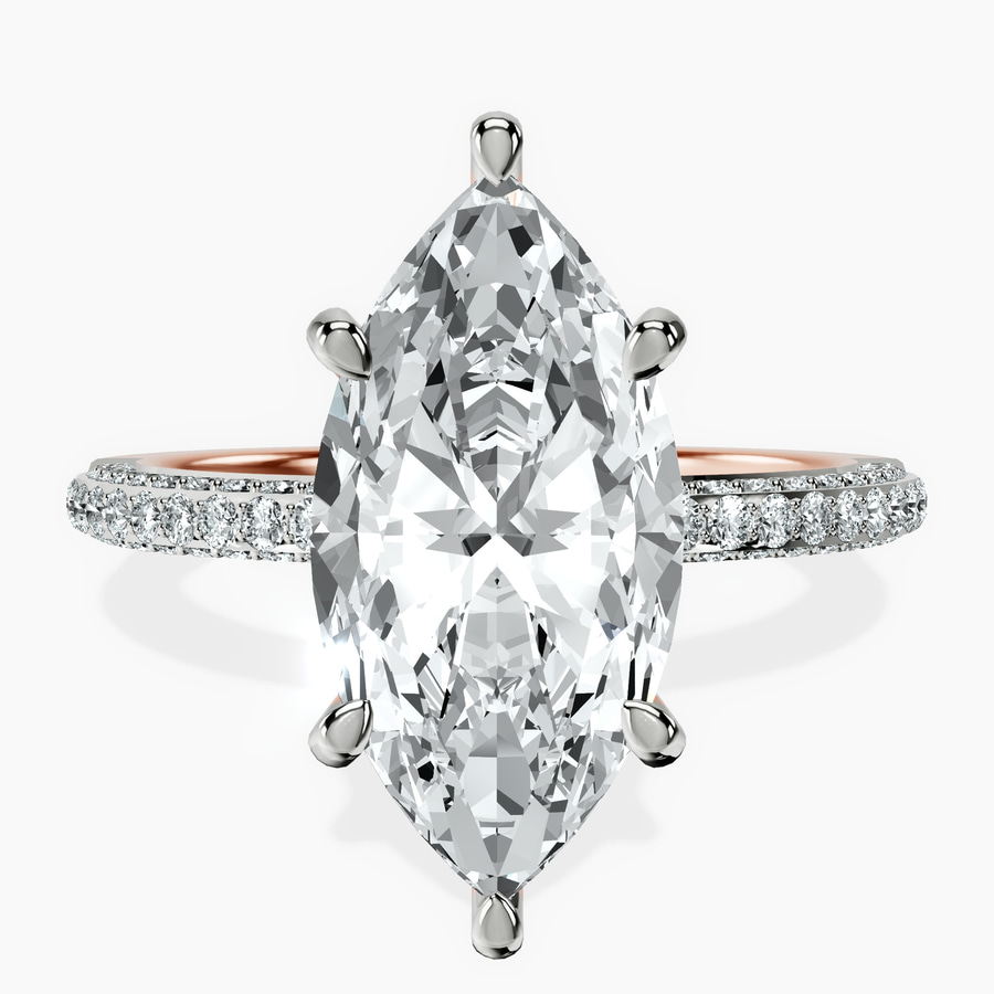 18kt Rose Gold Grace Micro pavé Eternity Lab Diamond Ring front image