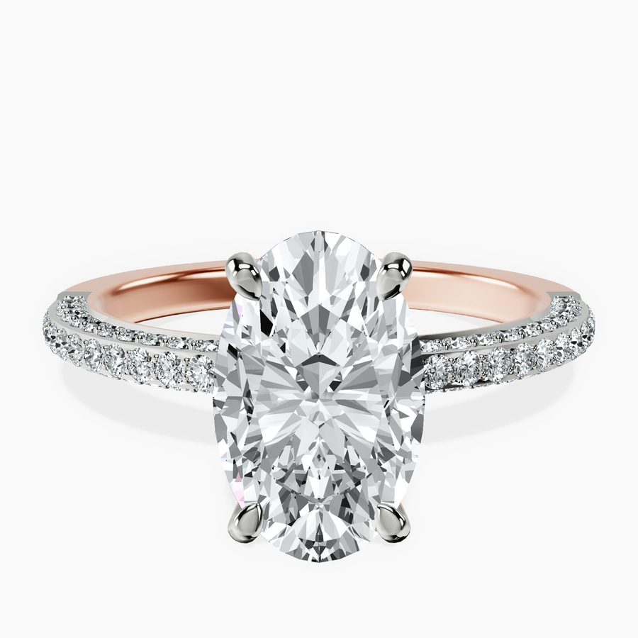 18kt Rose Gold Grace Micro pavé Eternity Lab Diamond Ring front image