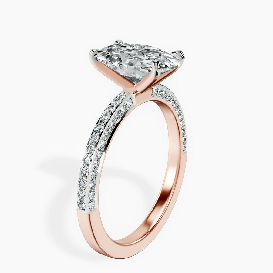 14kt Rose Gold Grace Micro pavé Eternity Lab Diamond Ring standing product image one