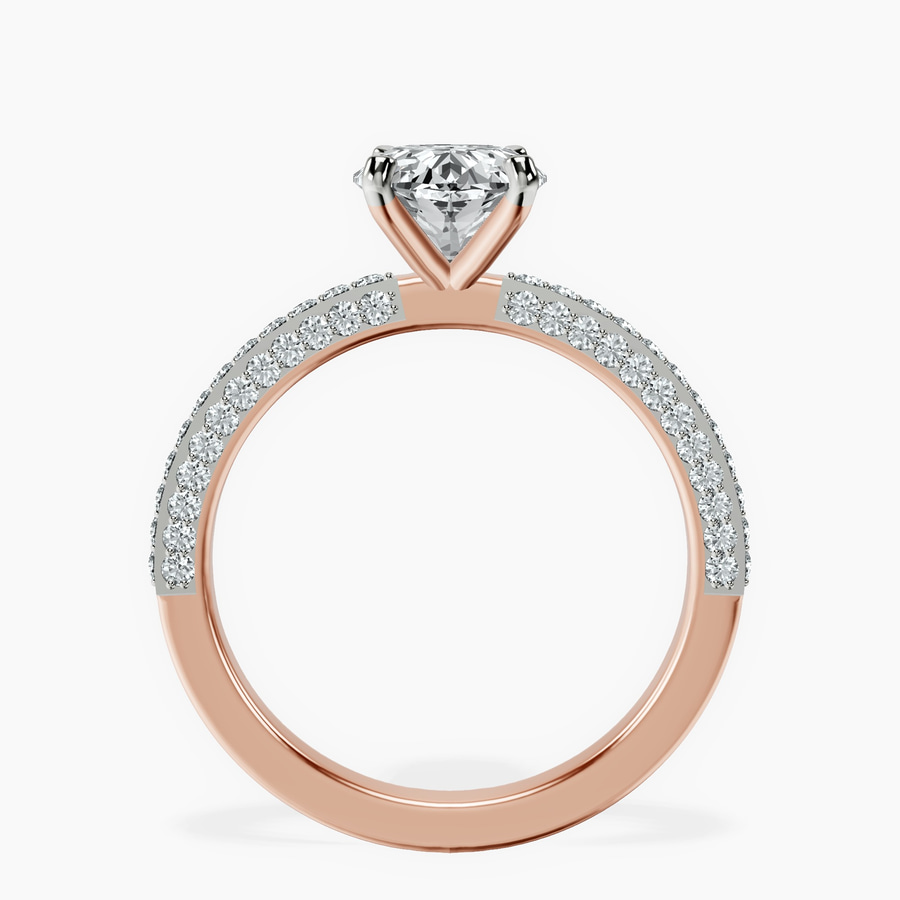 14kt Rose Gold Grace Micro pavé Eternity Lab Diamond Ring side right image one