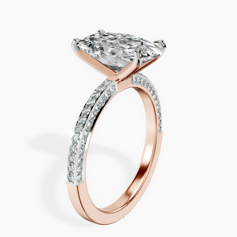18kt Rose Gold Grace Micro pavé Eternity Lab Diamond Ring standing product image one