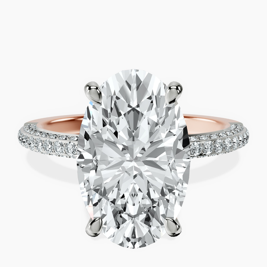 18kt Rose Gold Grace Micro pavé Eternity Lab Diamond Ring front image