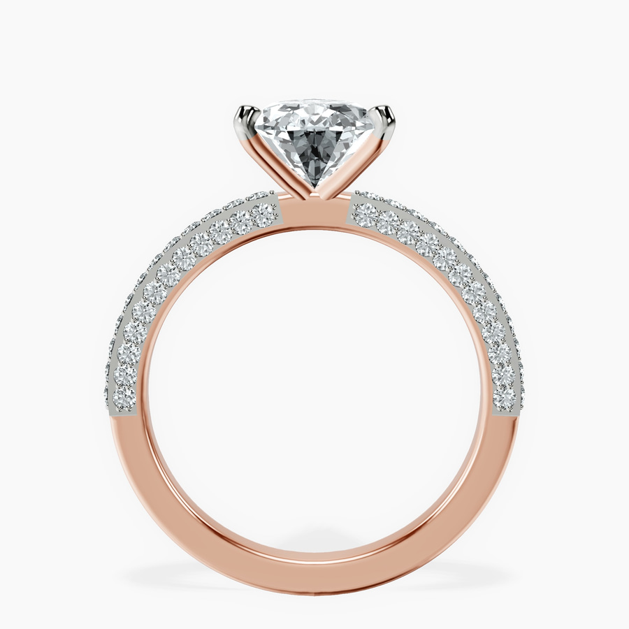 14kt Rose Gold Grace Micro pavé Eternity Lab Diamond Ring side right image one