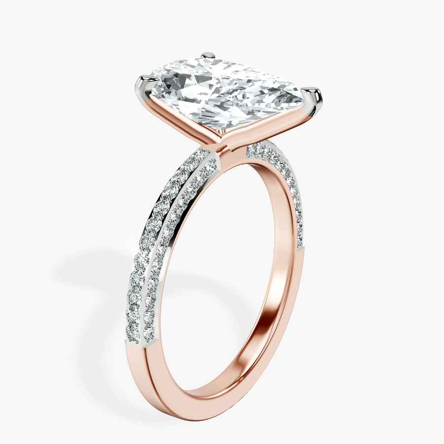 14kt Rose Gold Grace Micro pavé Eternity Lab Diamond Ring standing product image one