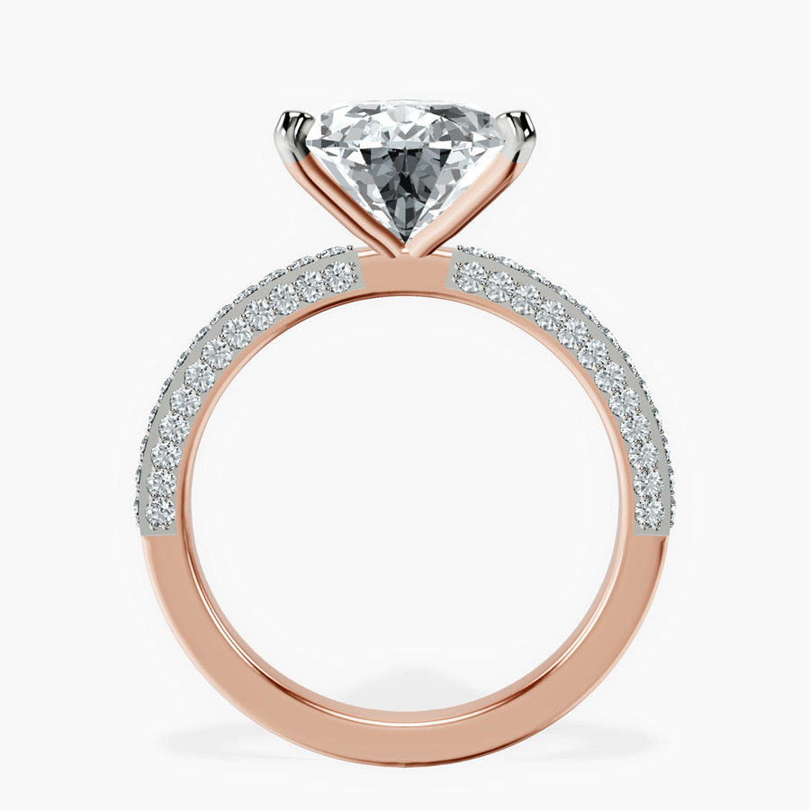10ct Rose Gold Grace Micro pavé Eternity Lab Diamond Ring side right image one