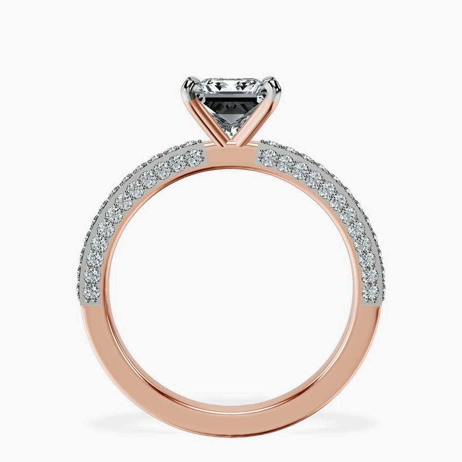 14kt Rose Gold Grace Micro pavé Eternity Lab Diamond Ring side right image one