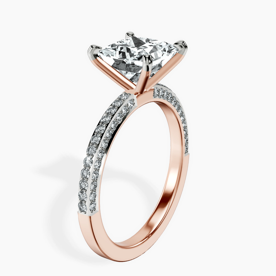 14kt Rose Gold Grace Micro pavé Eternity Lab Diamond Ring standing product image one