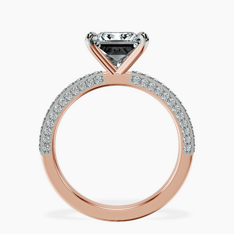 14kt Rose Gold Grace Micro pavé Eternity Lab Diamond Ring side right image one
