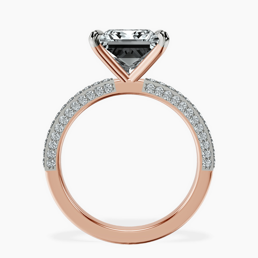 14kt Rose Gold Grace Micro pavé Eternity Lab Diamond Ring side right image one