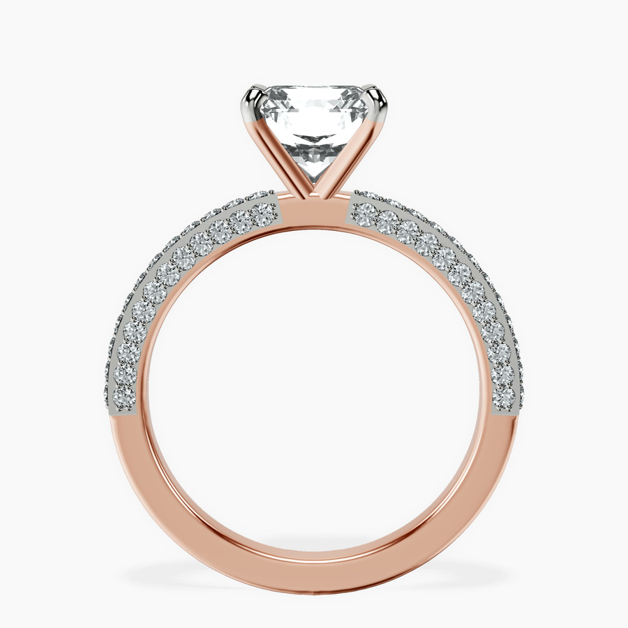 18kt Rose Gold Grace Micro pavé Eternity Lab Diamond Ring side right image one
