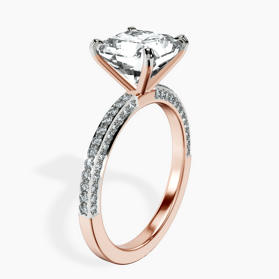18kt Rose Gold Grace Micro pavé Eternity Lab Diamond Ring standing product image one