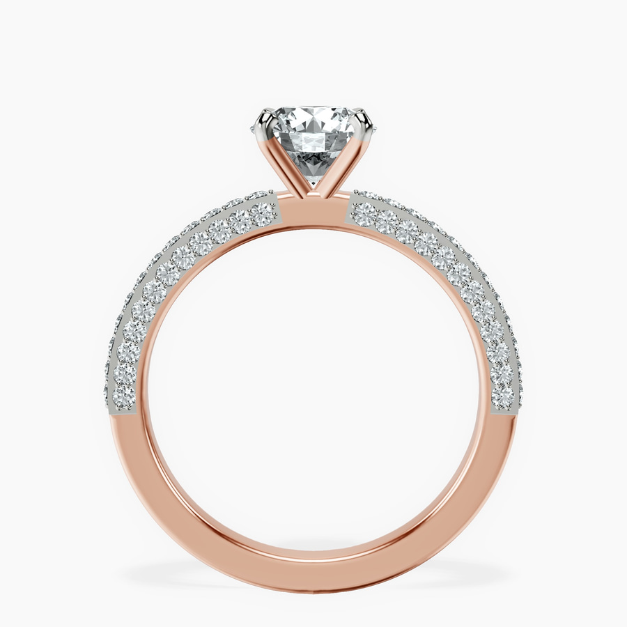 14kt Rose Gold Grace Micro pavé Eternity Lab Diamond Ring side right image one