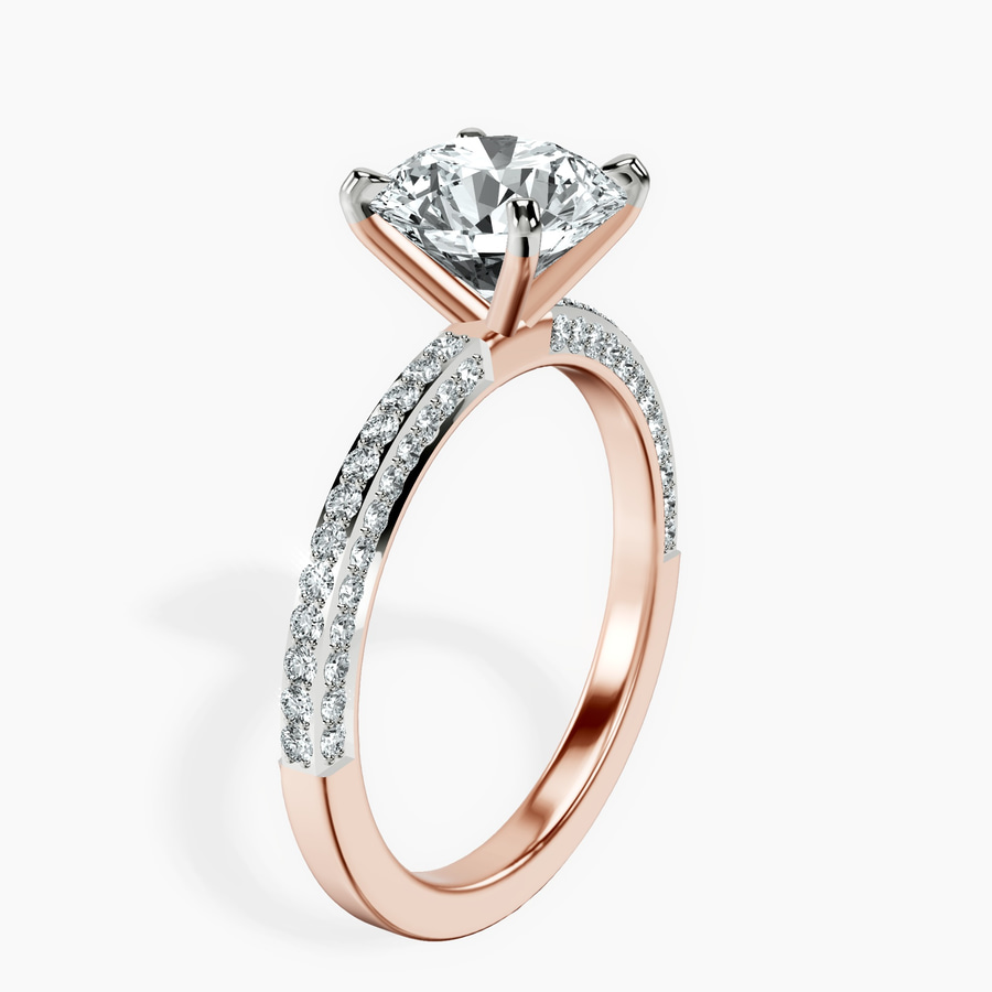 14ct Rose Gold Grace Micro pavé Eternity Lab Diamond Ring standing product image one