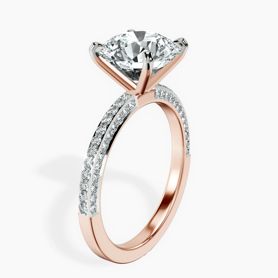 14kt Rose Gold Grace Micro pavé Eternity Lab Diamond Ring standing product image one