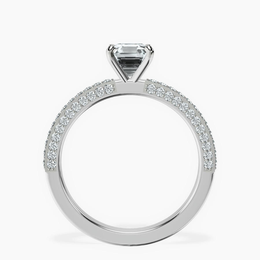 Platinum Grace Micro pavé Eternity Lab Diamond Ring side right image one