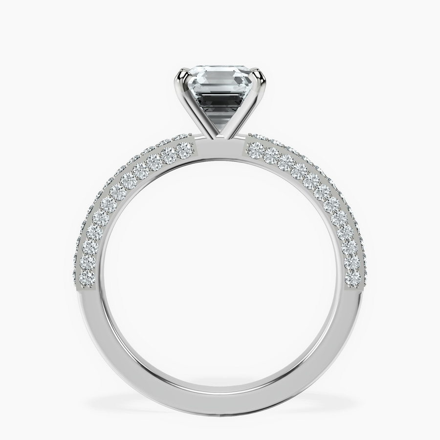 Platinum Grace Micro pavé Eternity Lab Diamond Ring side right image one