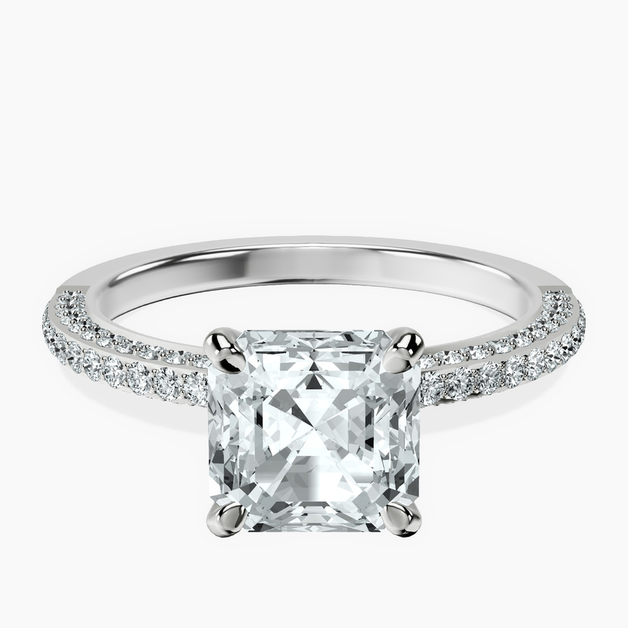 Platinum Grace Micro pavé Eternity Lab Diamond Ring front image
