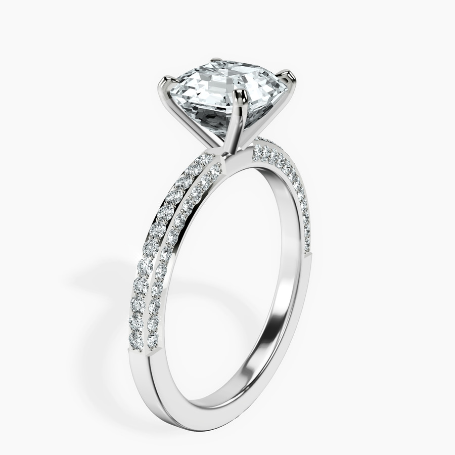 Platinum Grace Micro pavé Eternity Lab Diamond Ring standing product image one