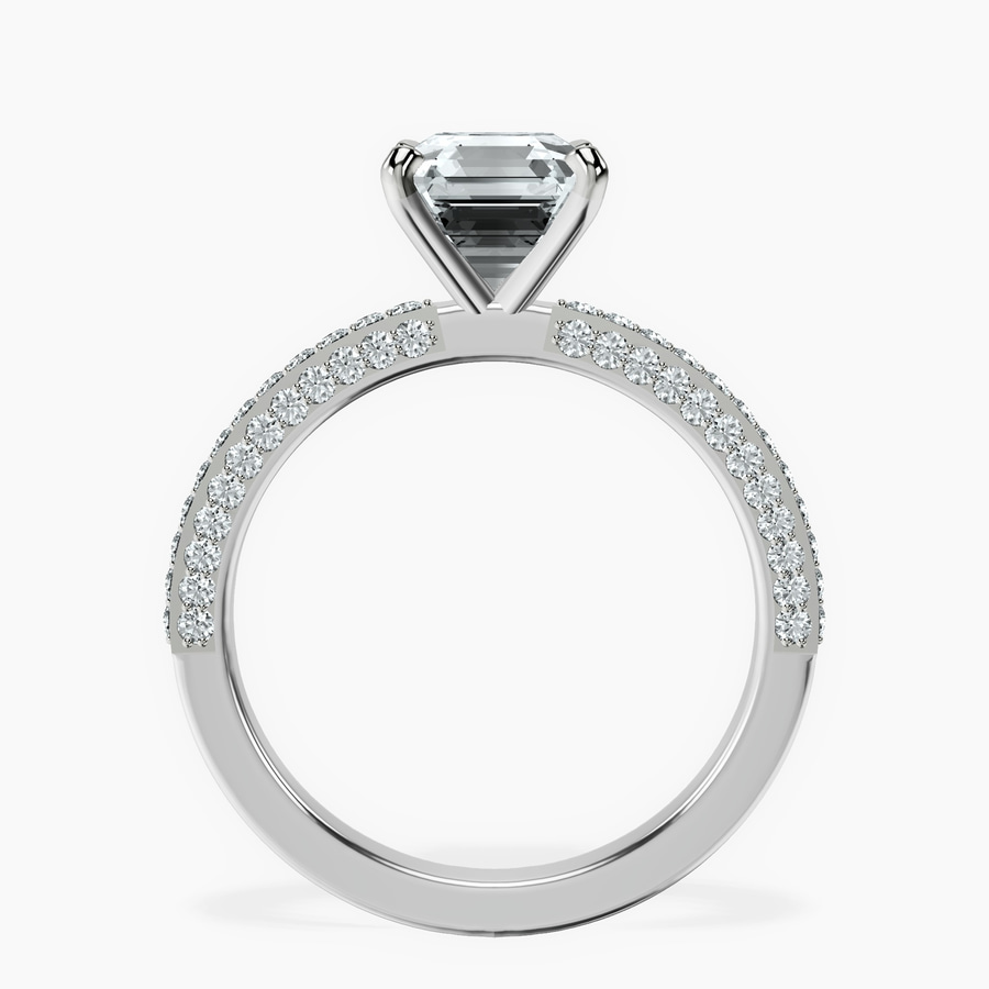Platinum Grace Micro pavé Eternity Lab Diamond Ring side right image one