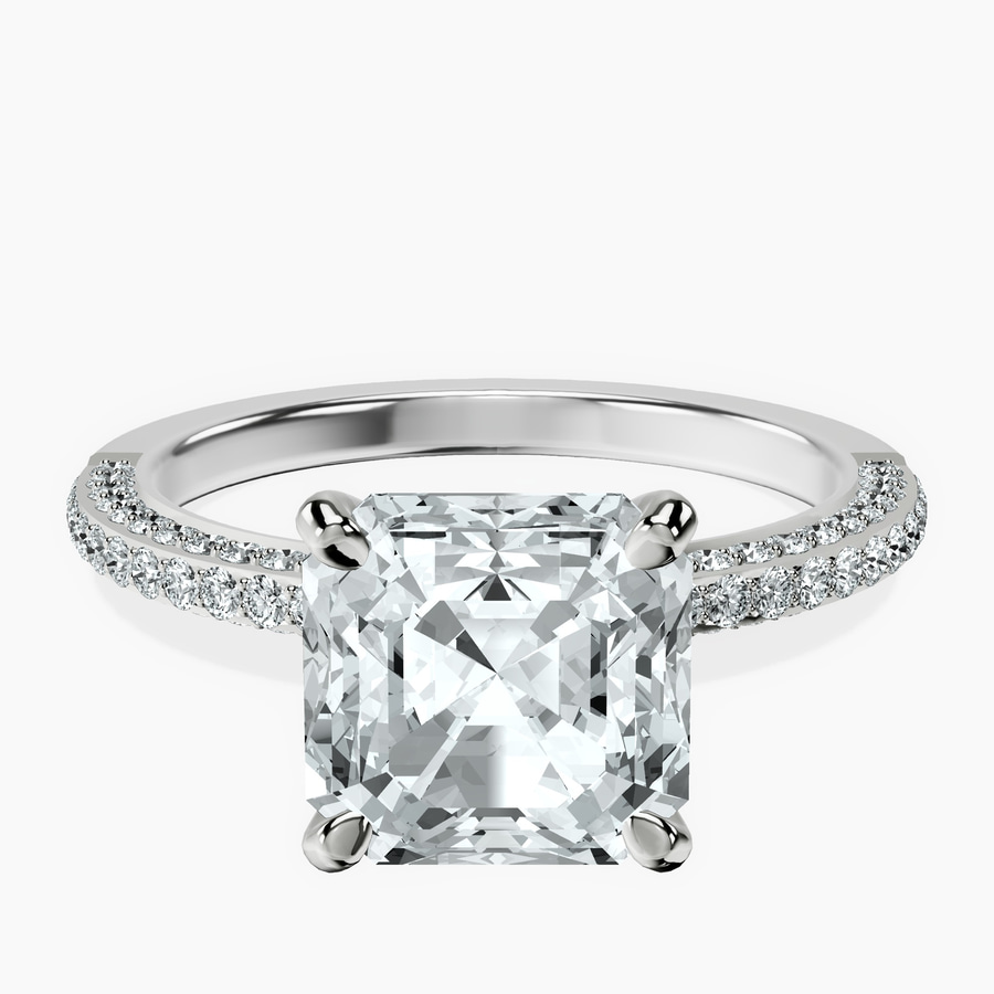 Platinum Grace Micro pavé Eternity Lab Diamond Ring front image