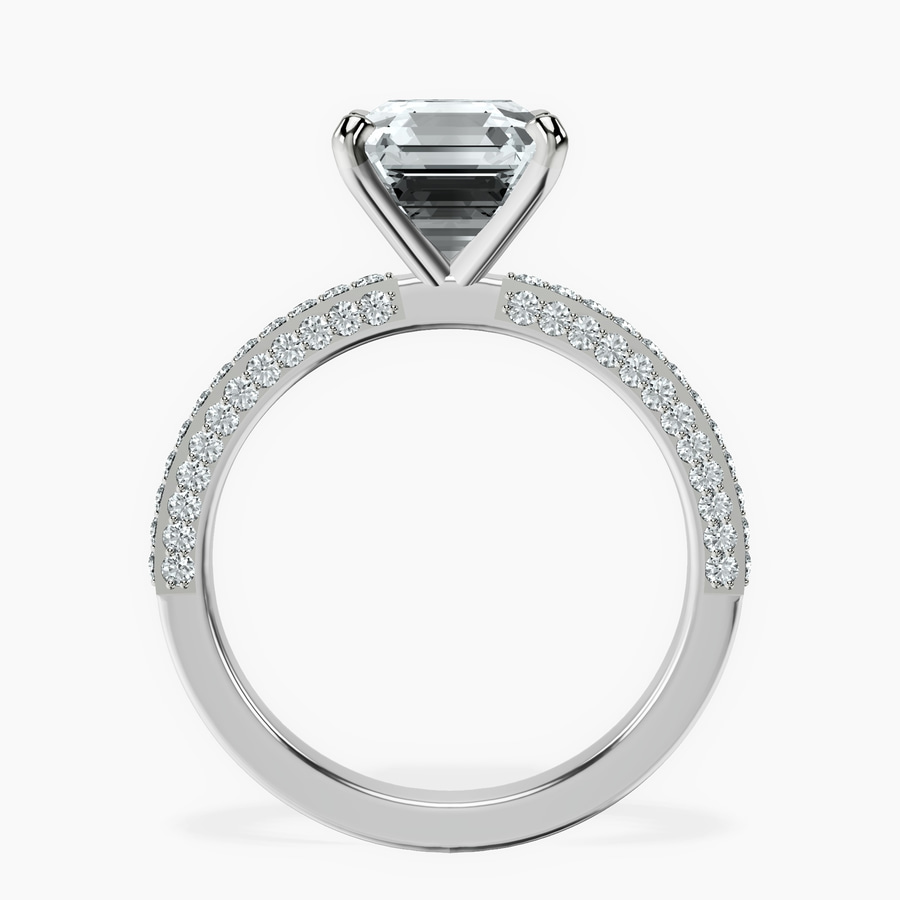 Platinum Grace Micro pavé Eternity Lab Diamond Ring side right image one